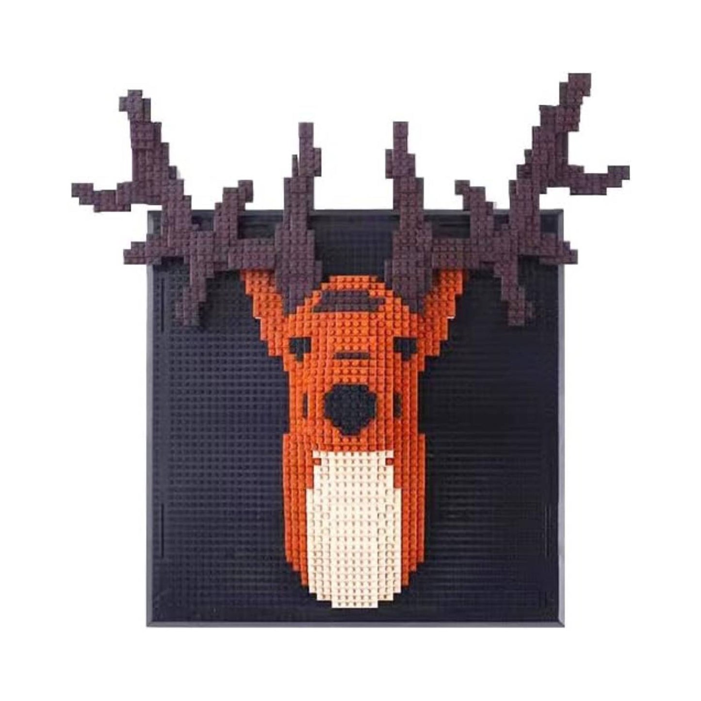 Deer Ornament Assembly Of Building Blocks - Block Center
