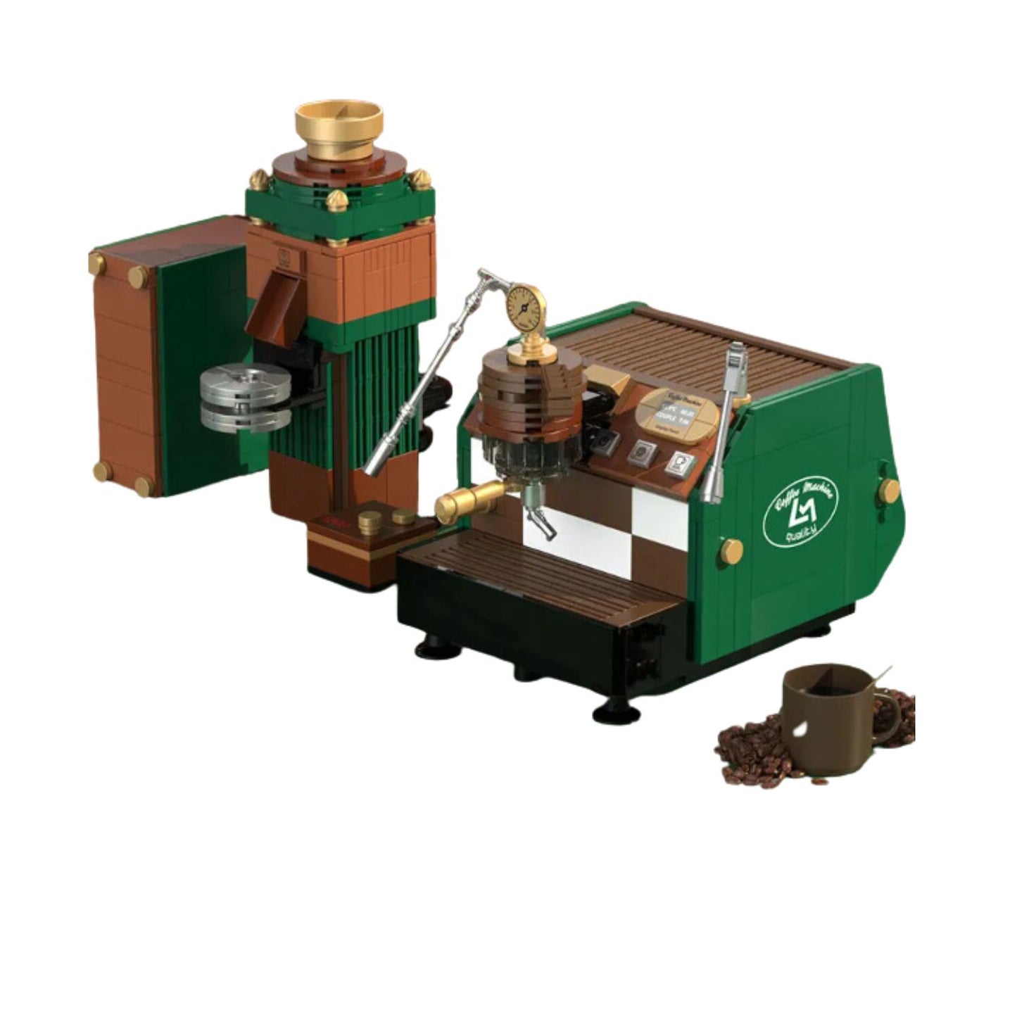 Vintage Coffee Machine Building Blocks Set