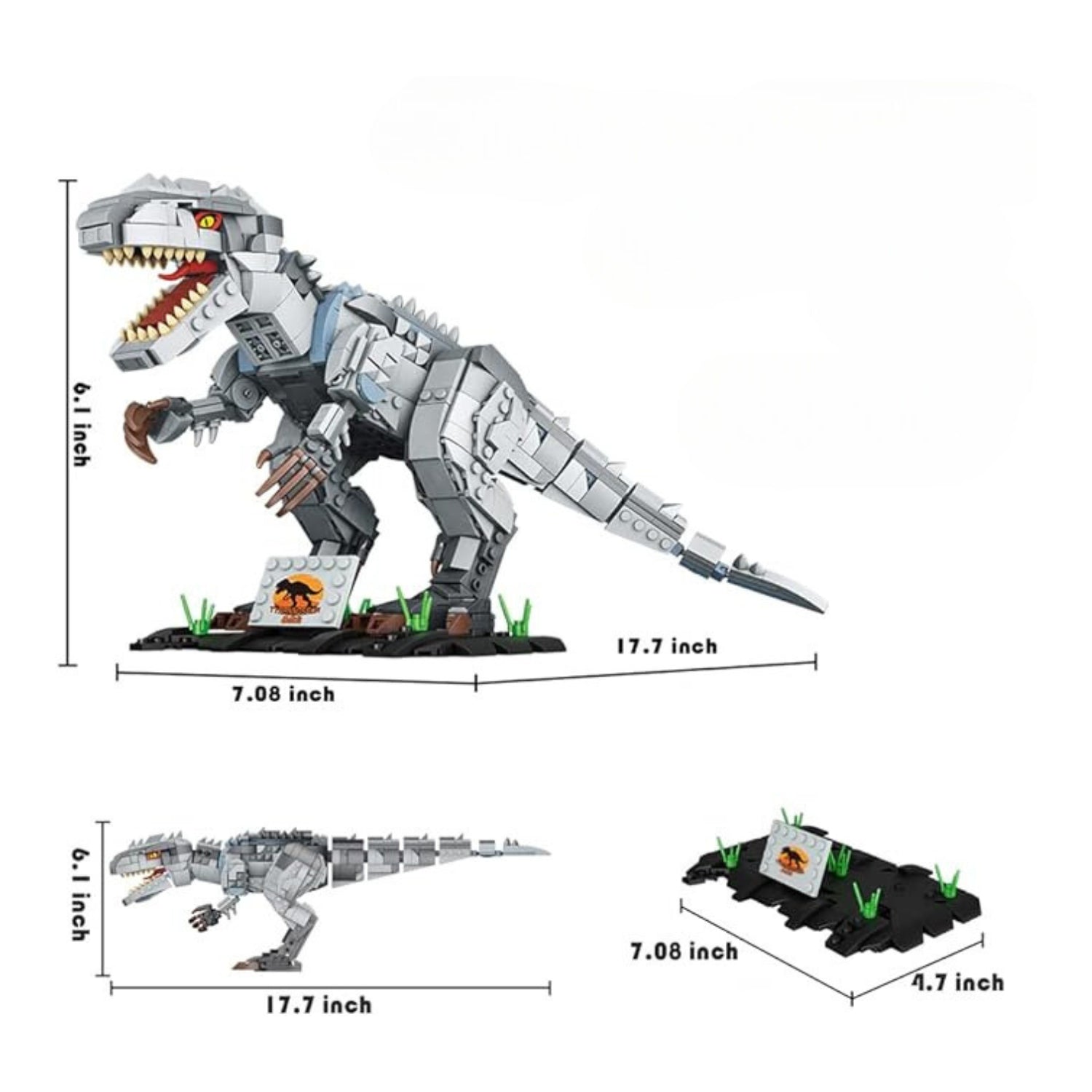 Tyrannosaur Building Block Set Construction Dino Rex Bricks Toys - Block Center