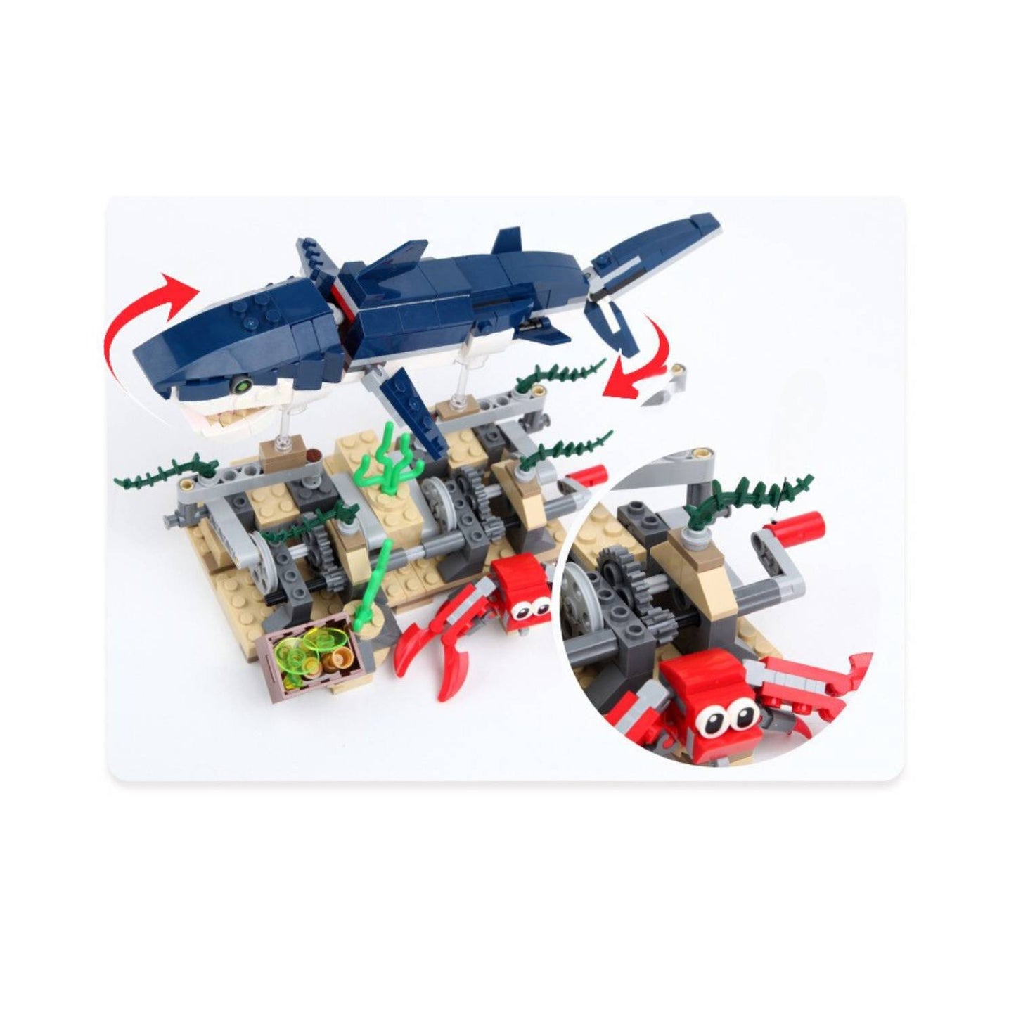 Shark and Undersea Building Blocks Set - Block Center