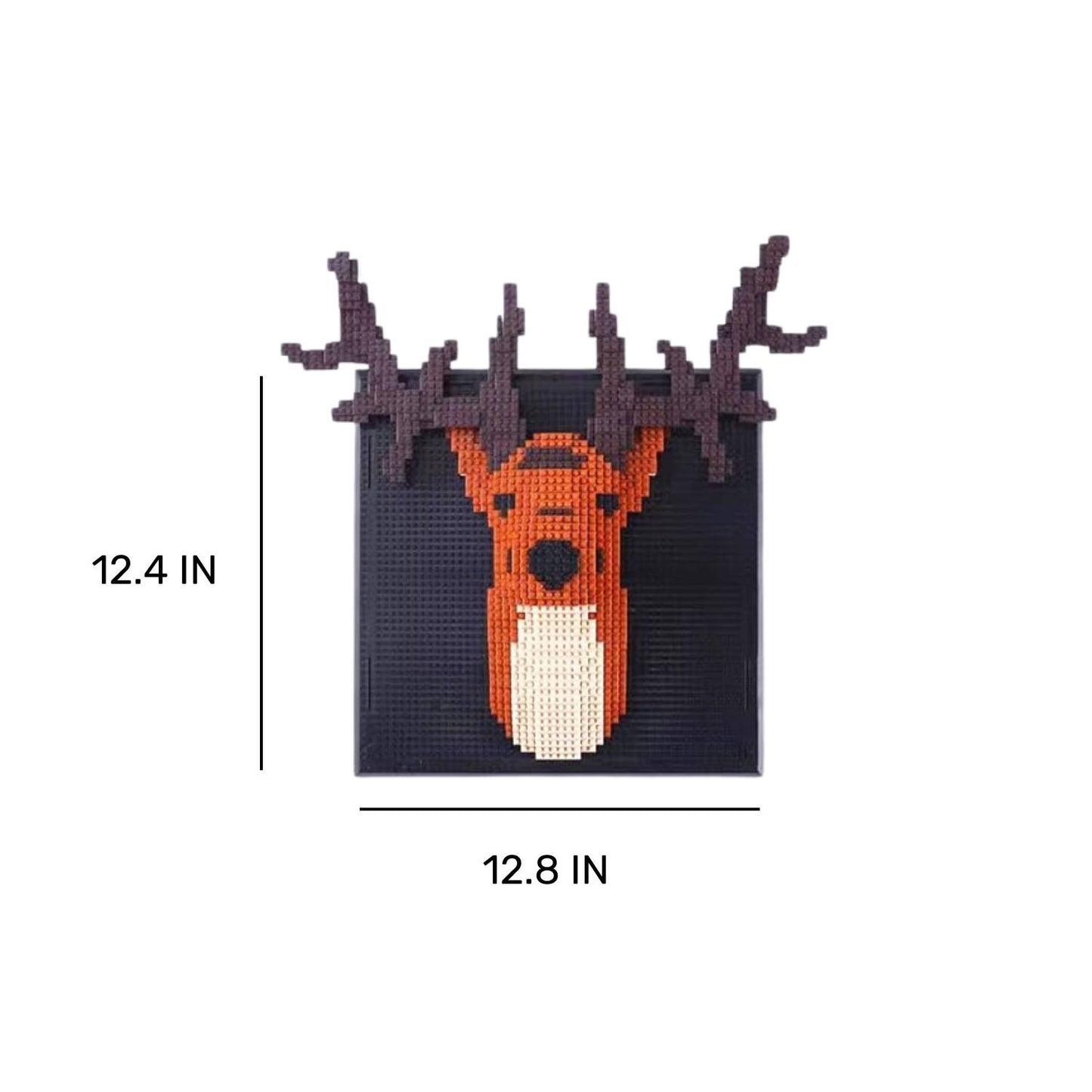 Deer Ornament Assembly Of Building Blocks - Block Center