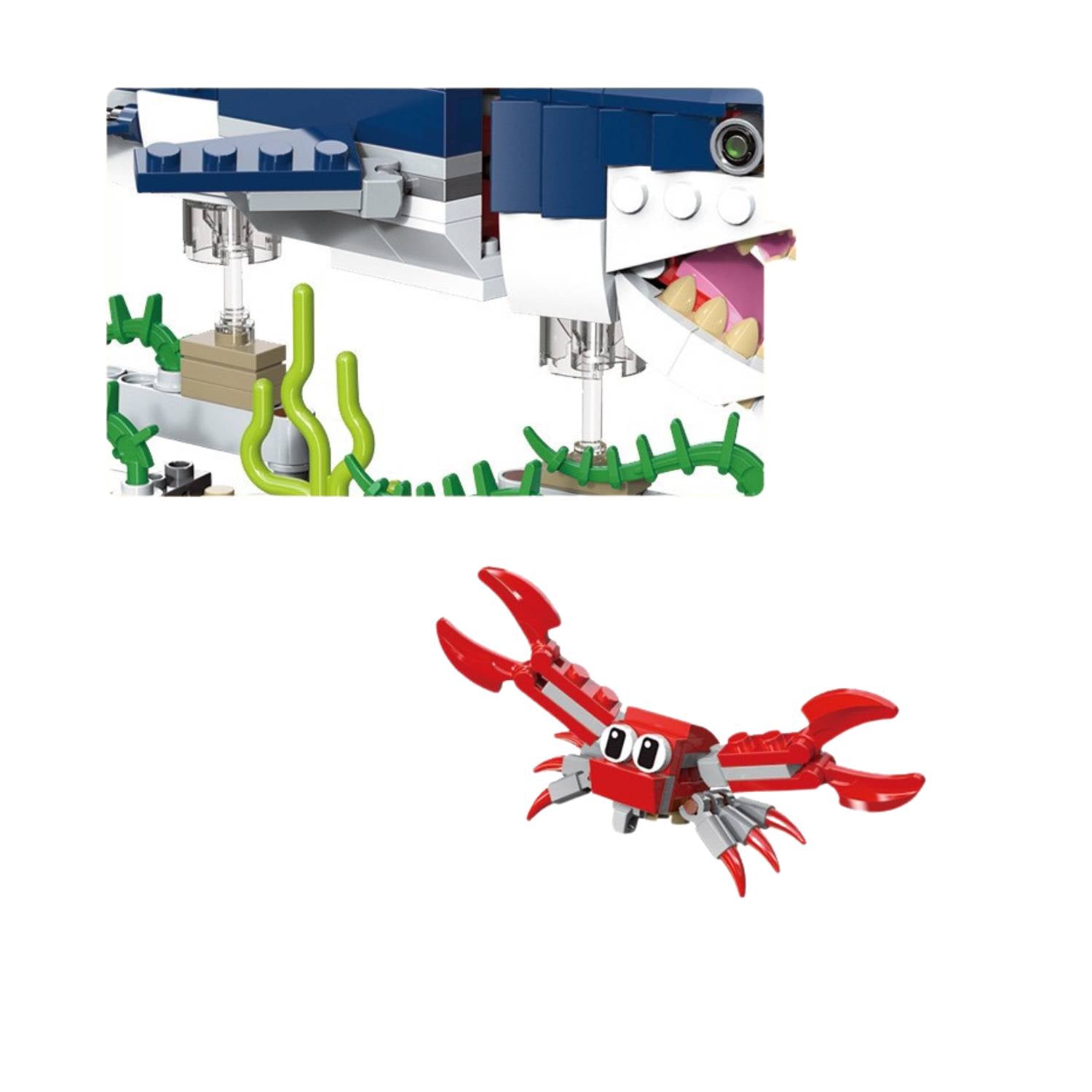 Shark and Undersea Building Blocks Set - Block Center