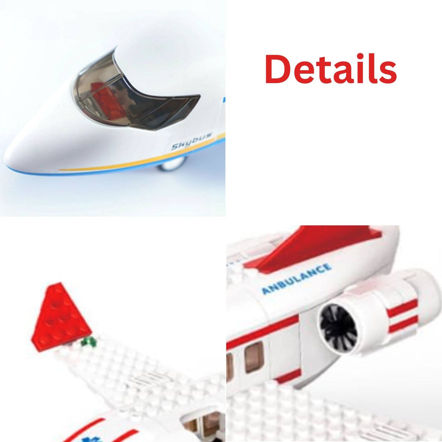 Airplane with mini ambulance set