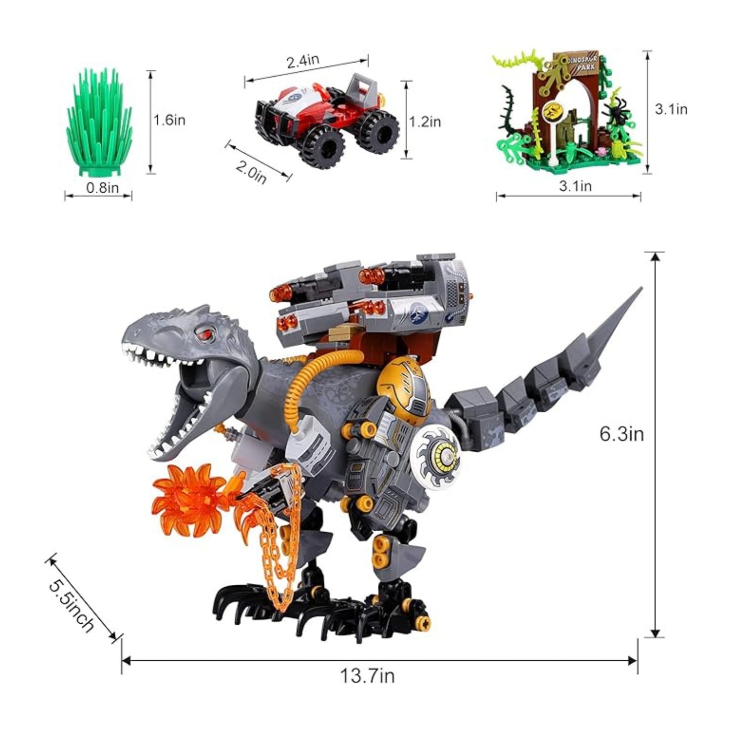 Tyrannosaurus Model Building Blocks Toy - Block Center