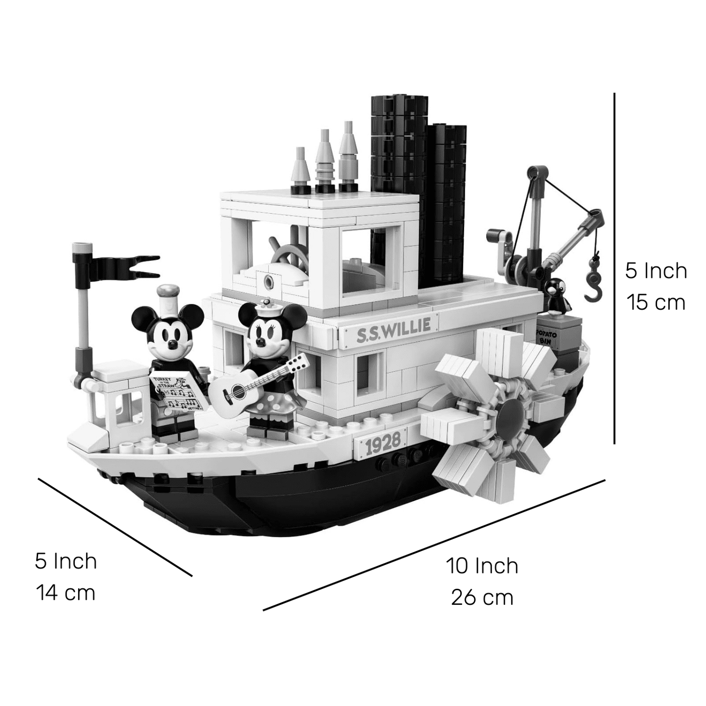 Mickey Mouse Ship Moudle Willy Puzzle Toy - Block Center