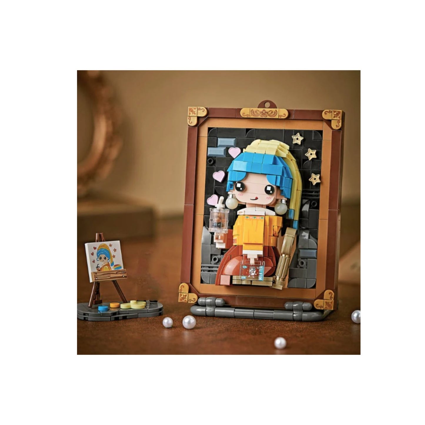Girl with Pearl earrings 3D painting