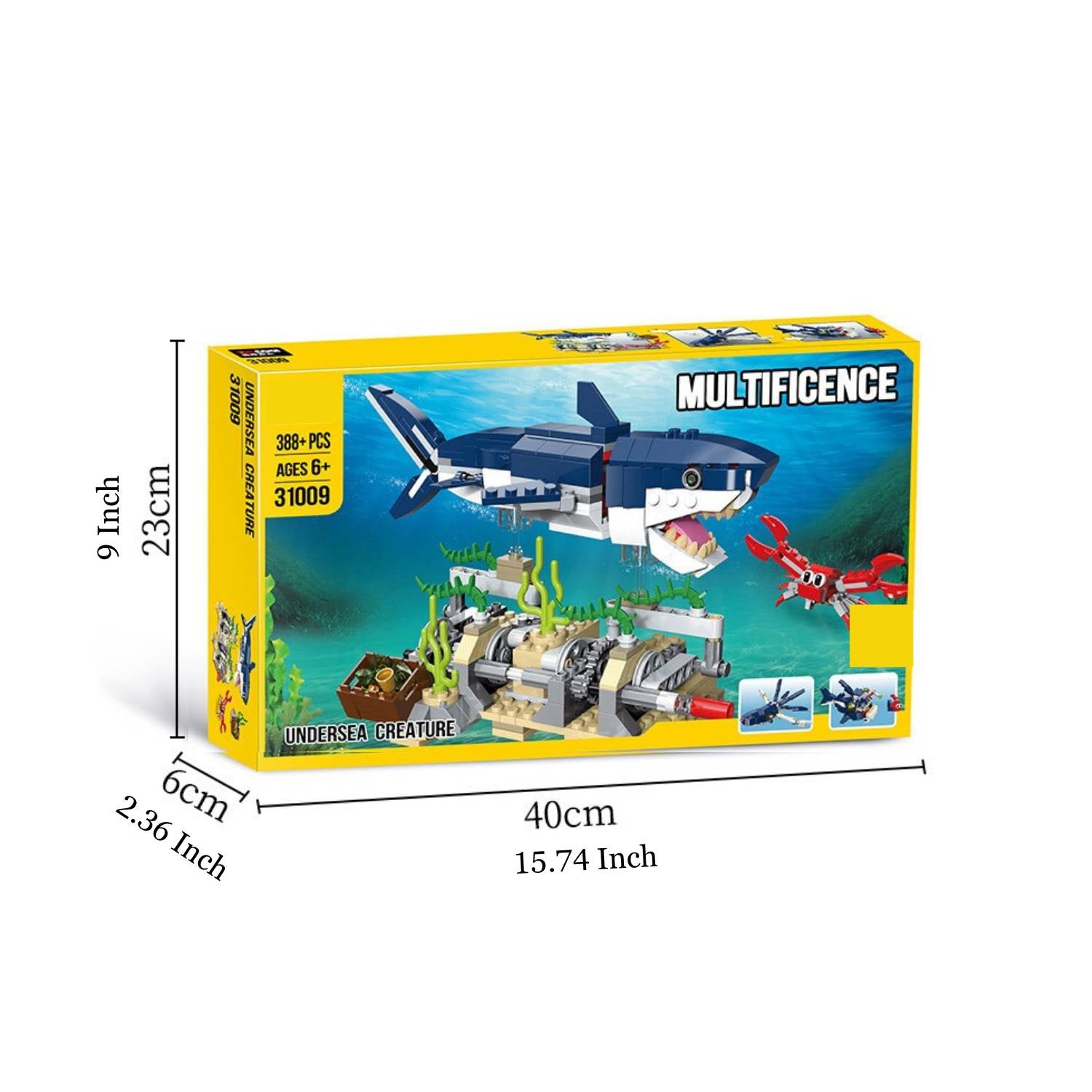 Shark and Undersea Building Blocks Set - Block Center