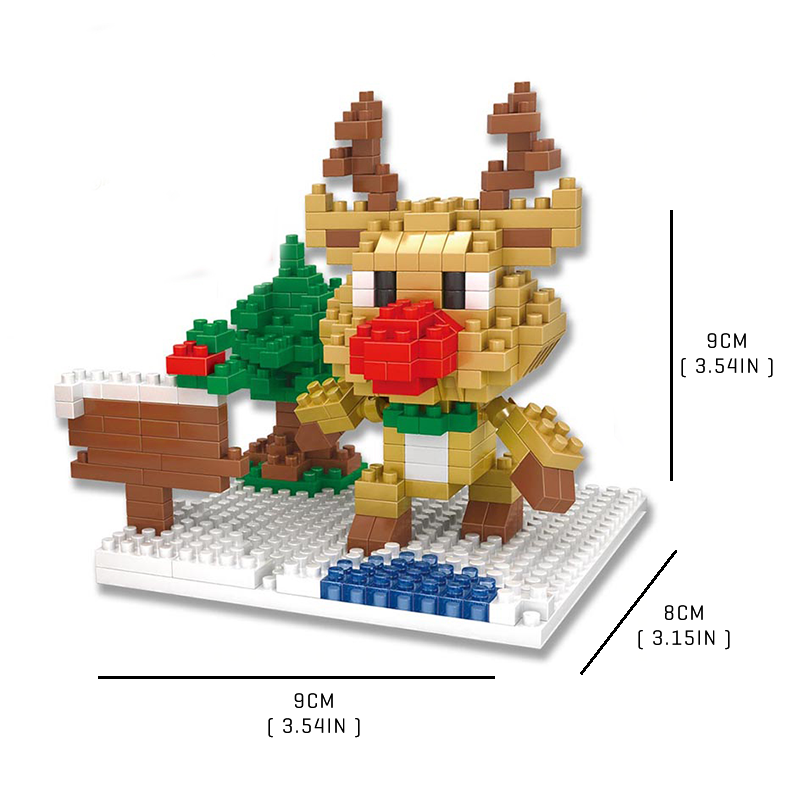 Cute Rudolph Reindeer - Block Center