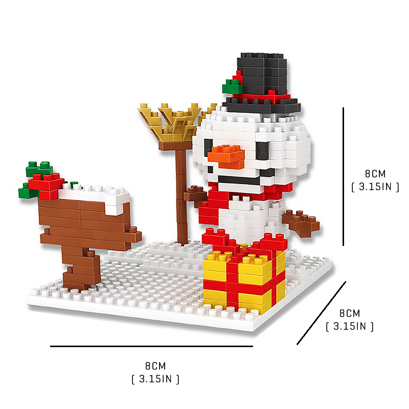 Cute Snow Man - Block Center