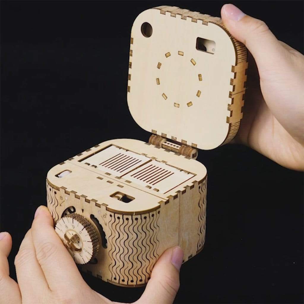 Wooden Puzzle Treasure Box - Block Center