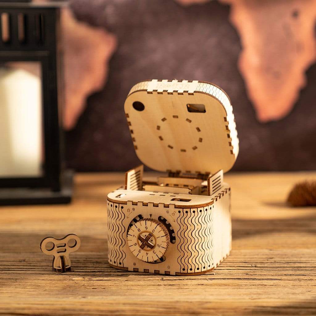 Wooden Puzzle Treasure Box - Block Center