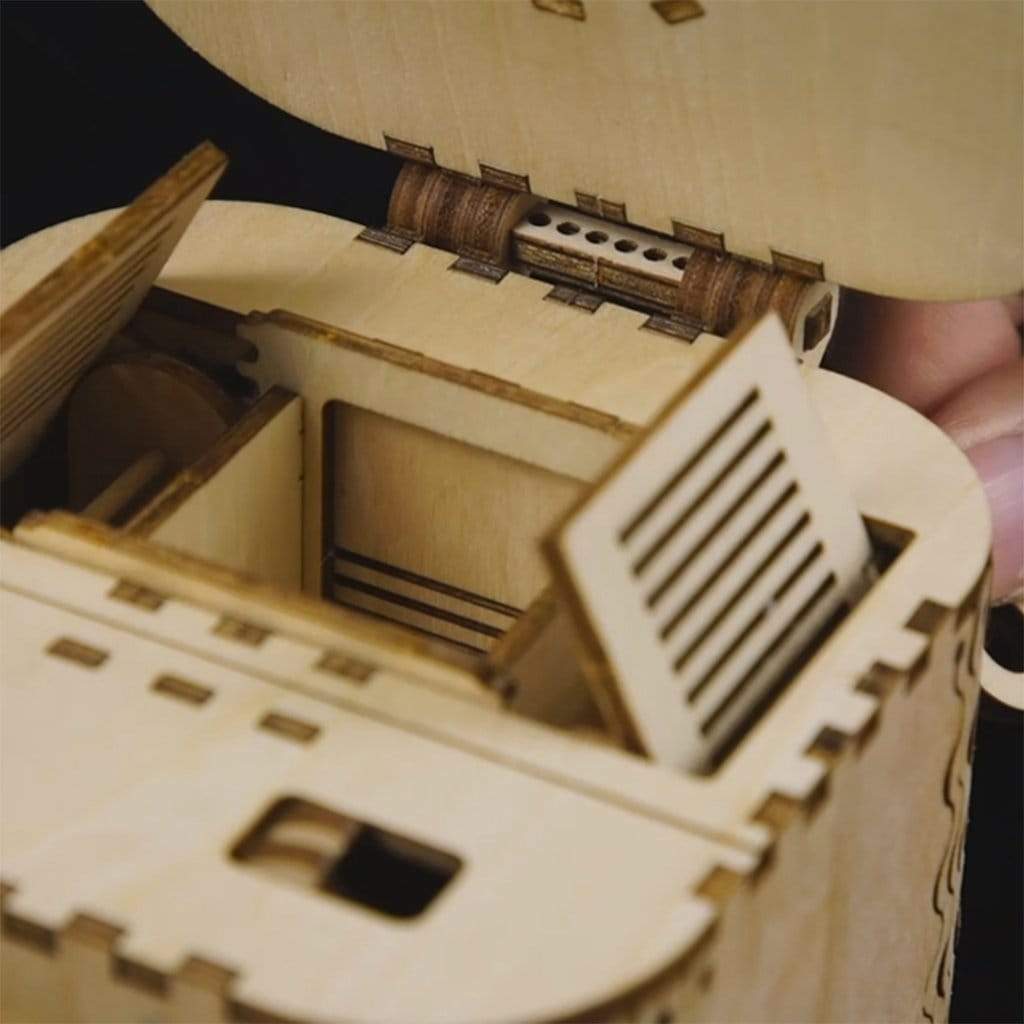 Wooden Puzzle Treasure Box - Block Center