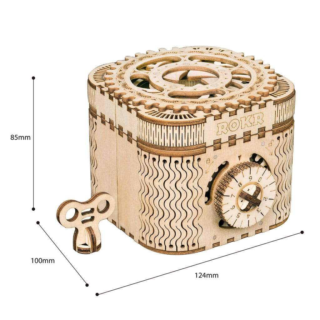 Wooden Puzzle Treasure Box - Block Center