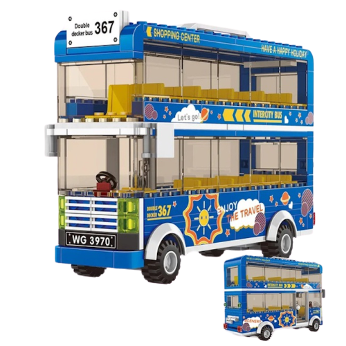 Double Decker City Bus - Block Center