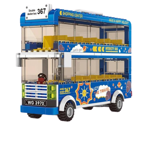Double Decker City Bus - Block Center
