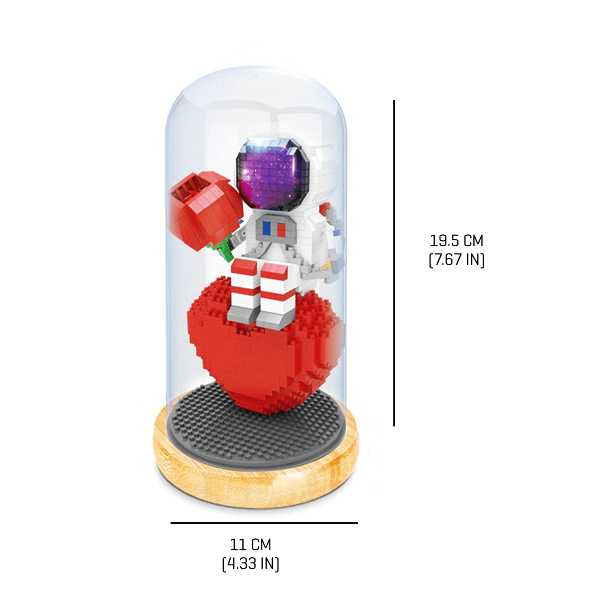 Fun Astronaut - Heart - Block Center
