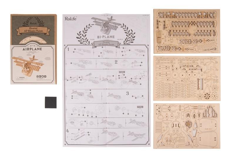 Airplane 3D Wooden Puzzle - Block Center