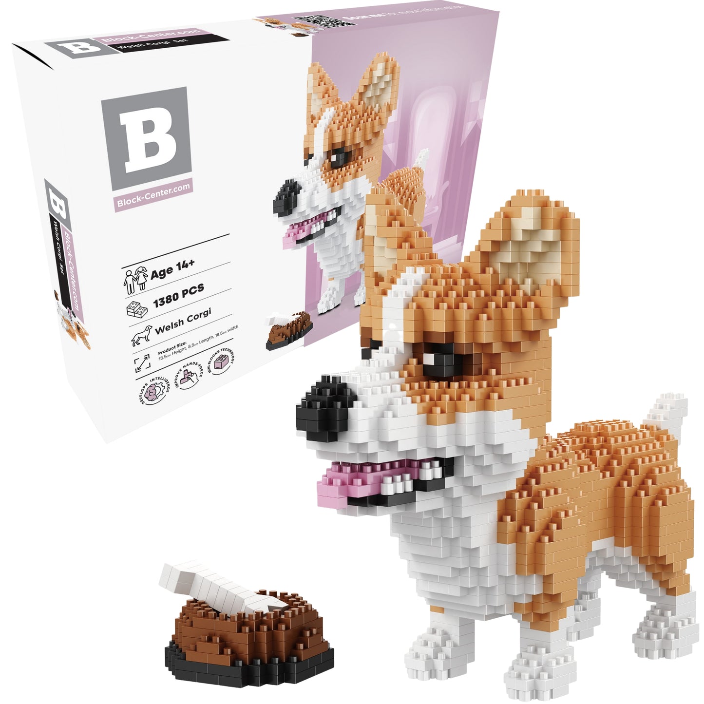 Pembroke Welsh Corgi Dog - Block Center