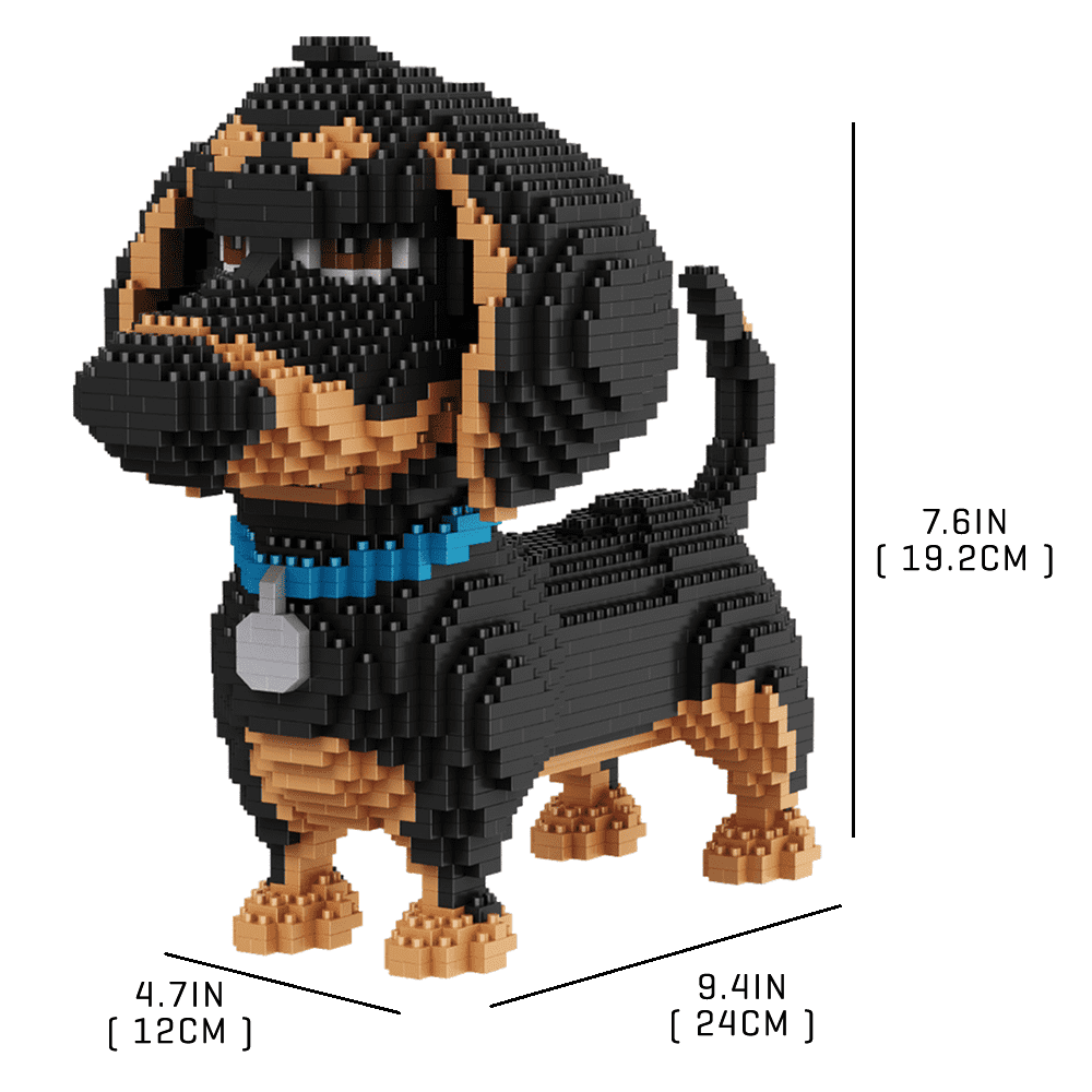 Dachshund Dog - Block Center 