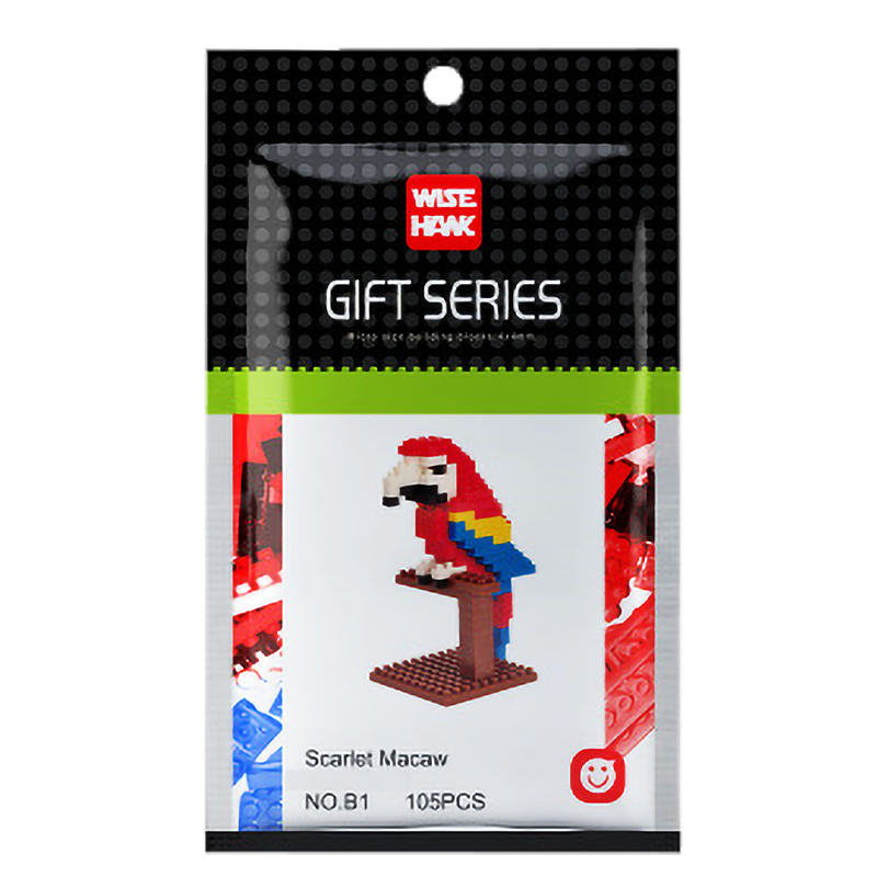 Little Scarlet Macaw - Block Center
