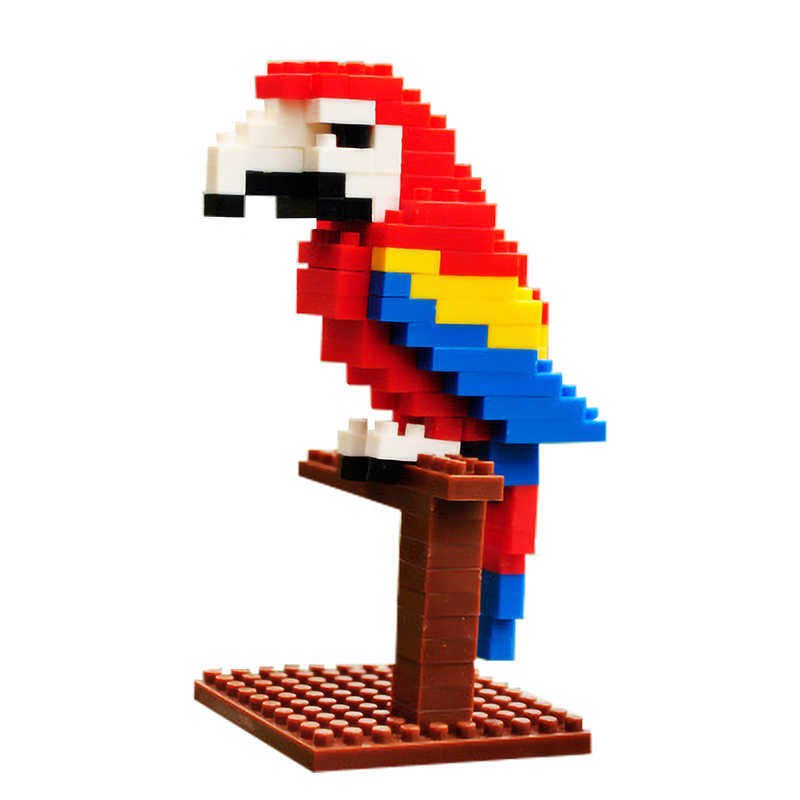 Little Scarlet Macaw - Block Center