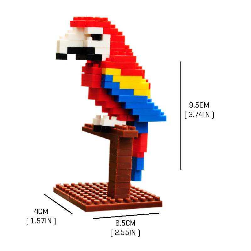 Little Scarlet Macaw - Block Center