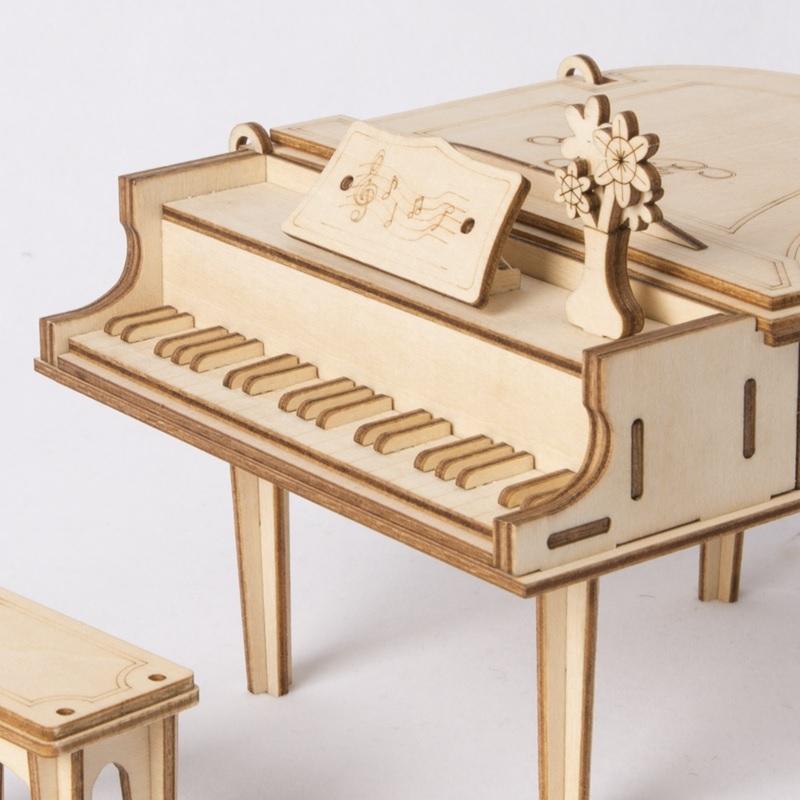 Grand Piano 3D Wooden Puzzle - Block Center