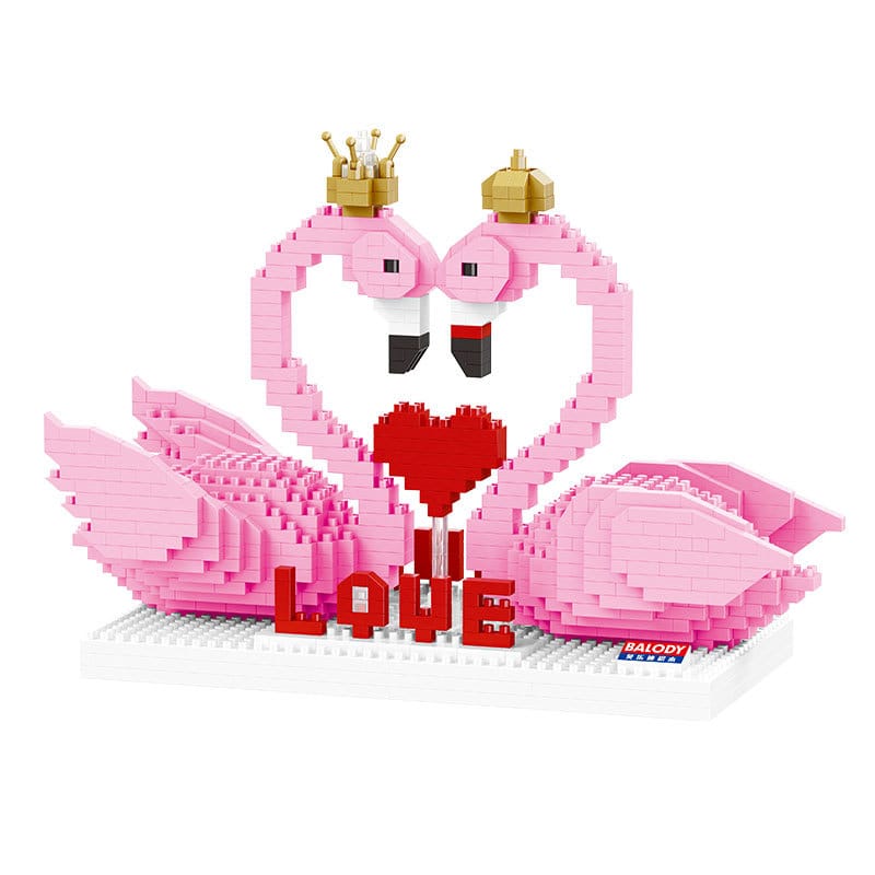Love Flamingos - Block Center