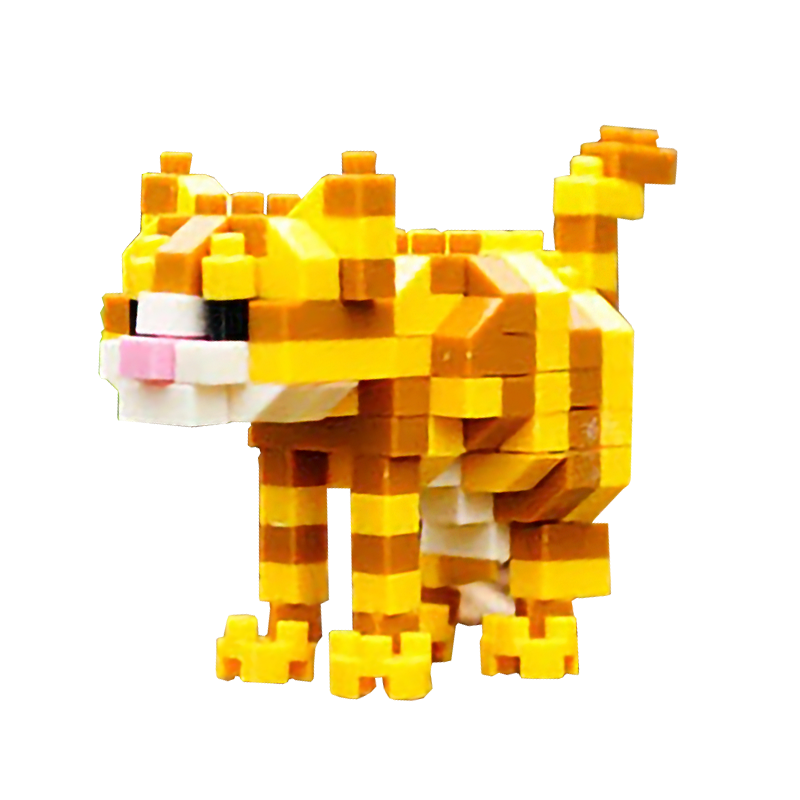 Little Tabby Cat - Block Center
