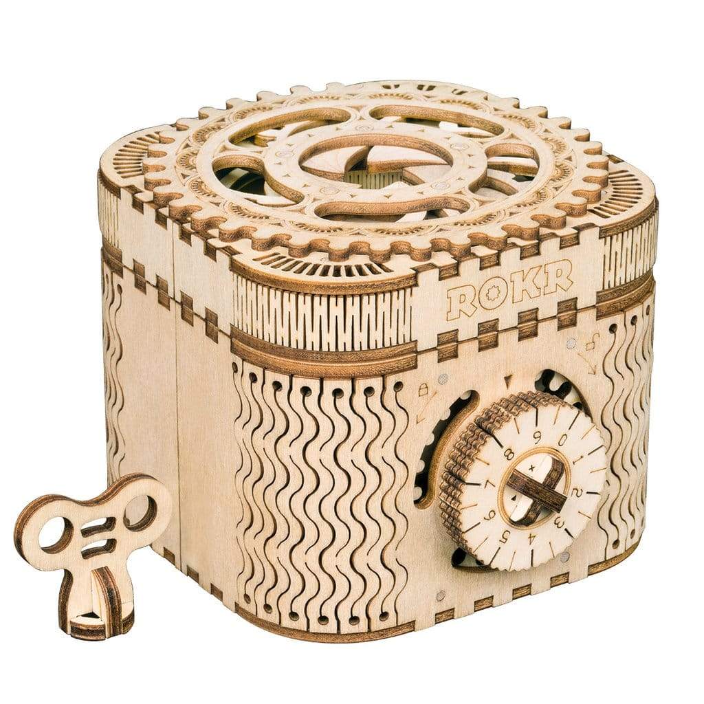 Wooden Puzzle Treasure Box - Block Center