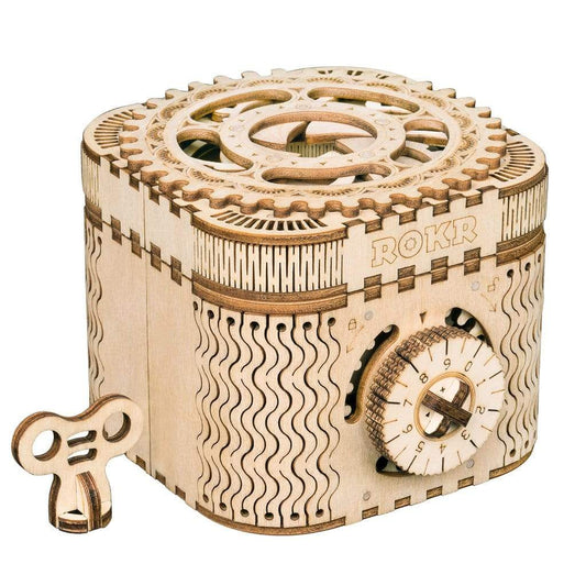 Wooden Puzzle Treasure Box - Block Center