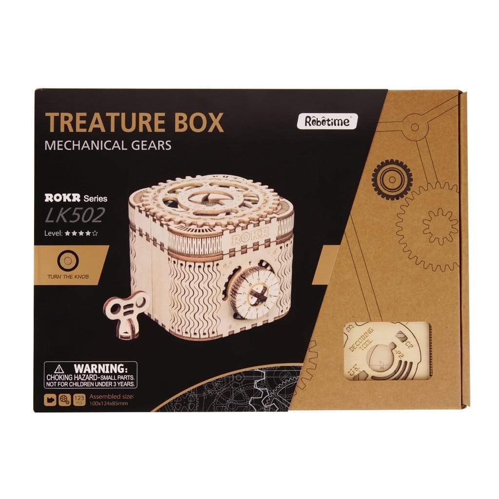 Wooden Puzzle Treasure Box - Block Center