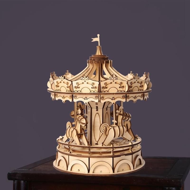 Merry-Go-Round 3D Wooden Puzzle - Block Center