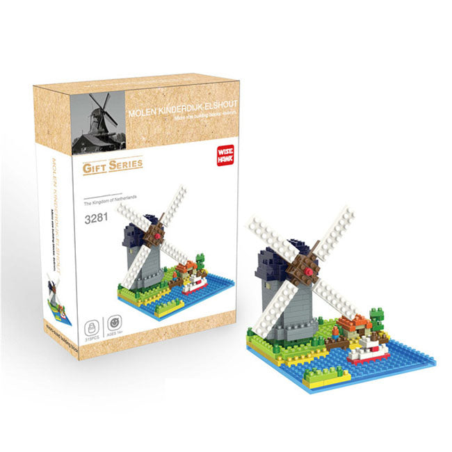 Molen Kinderdijk-Elshout (De Dutch) Nano Blocks Set - Block Center