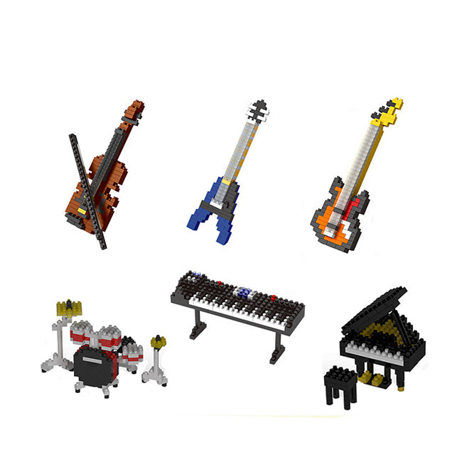 Bass Guitar - Nano Block Set - Block Center