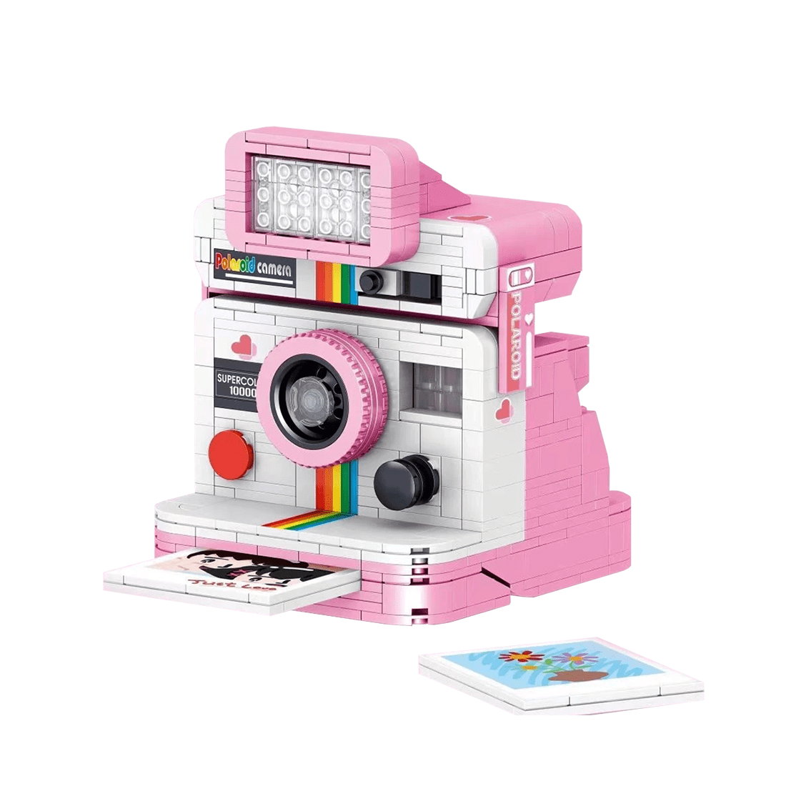 Pink Polaroid - Block Center