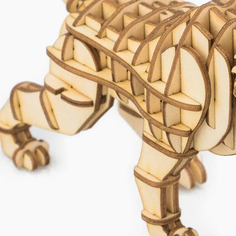 Saber Toothed Tiger  3D Wooden Puzzle - Block Center