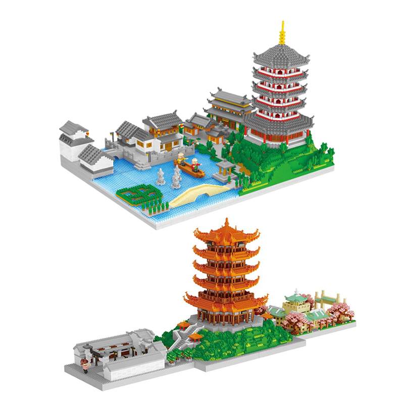 Yellow Crane Tower Set - Block Center