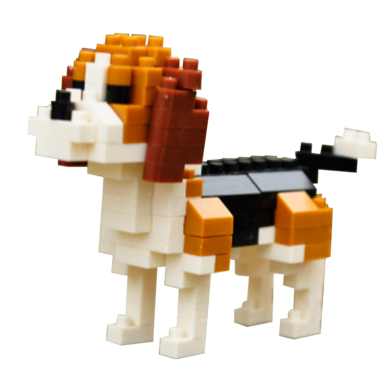 Cute Little Beagle - Block Center