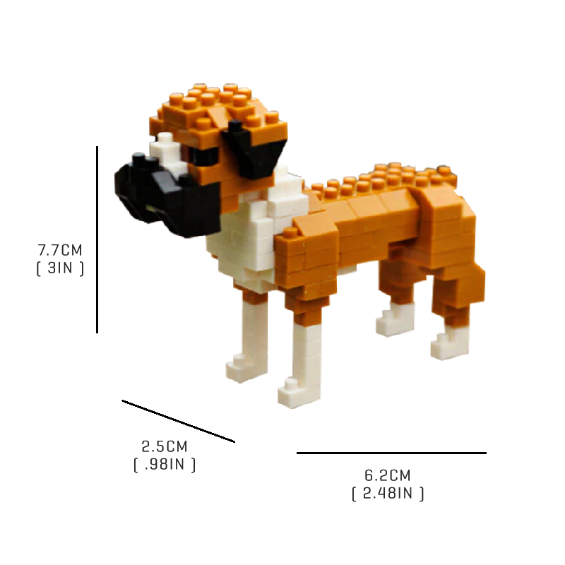 Tiny Boxer Dog - Block Center