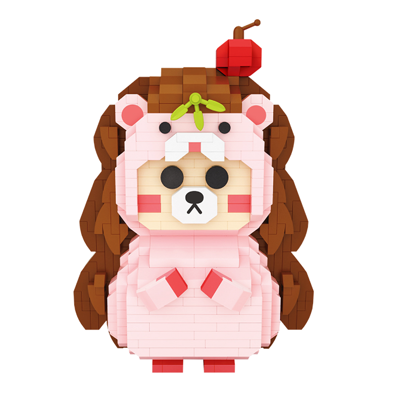 Cute Pink Hedgehog - Block Center