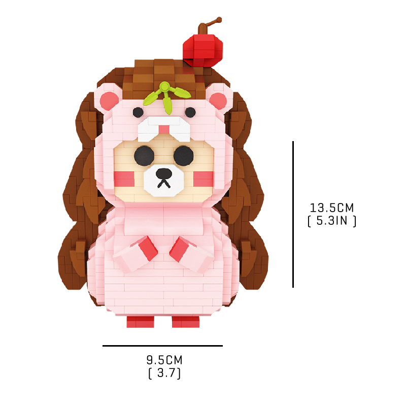 Cute Pink Hedgehog - Block Center