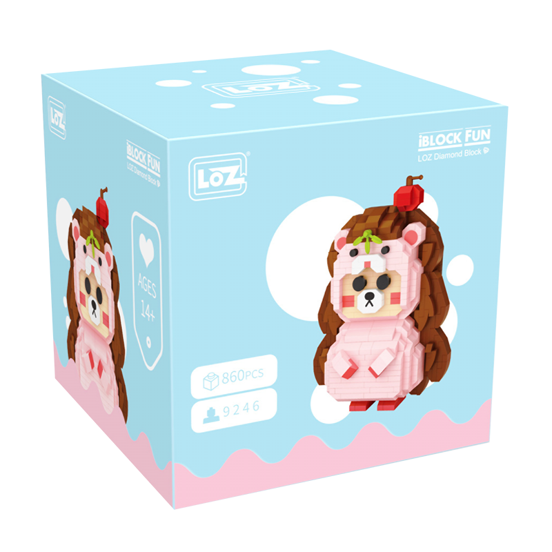 Cute Pink Hedgehog - Block Center