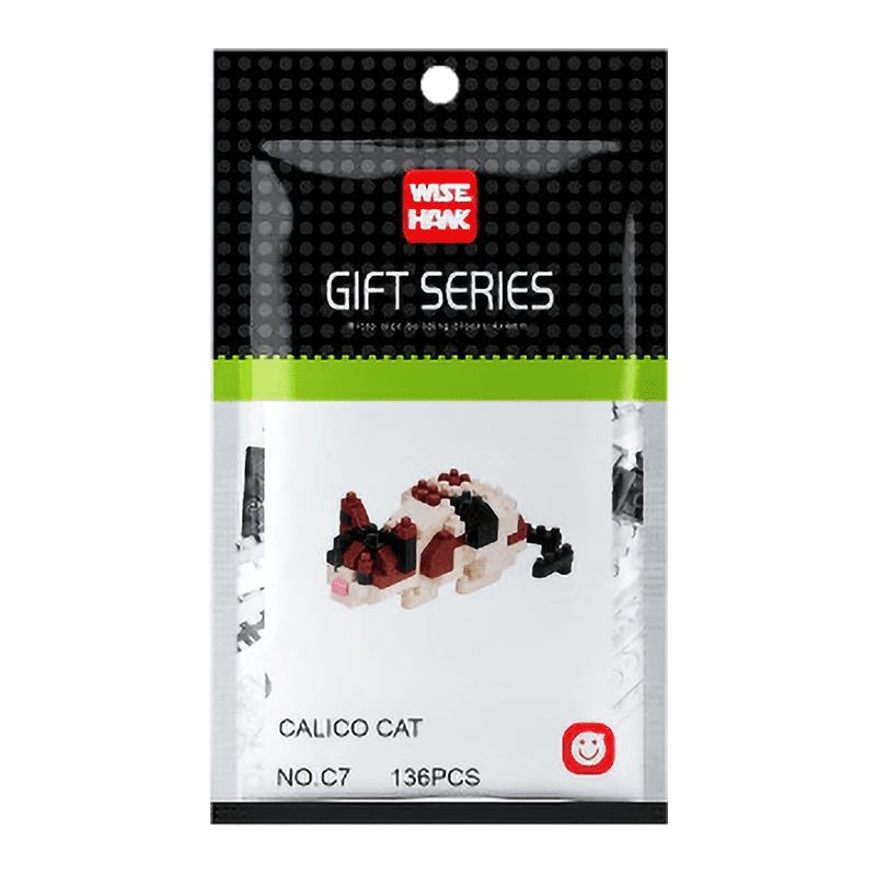 Tiny Playful Calico Cat - Block Center