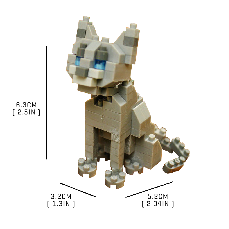 Little Russian Blue Cat - Block Center