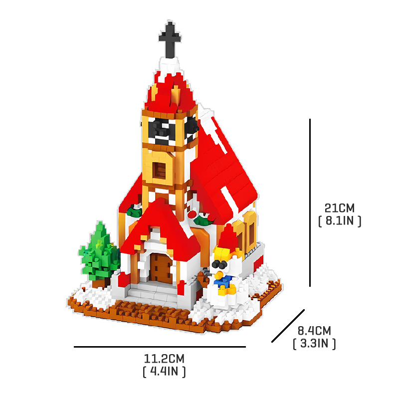Homey Christmas Church - Block Center