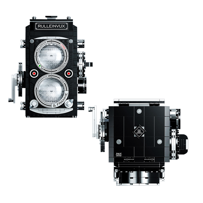 Vintage Crank Camera - Block Center