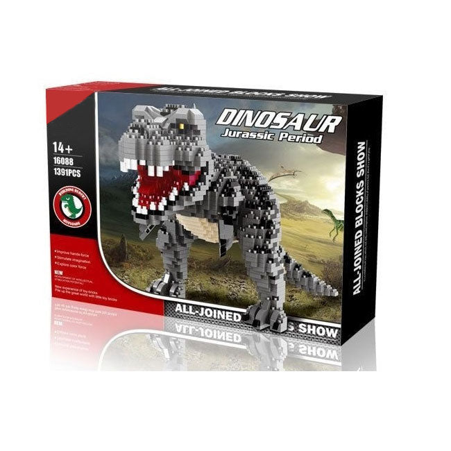 Black Tyrannosaurus Rex Dinosaur - Block Center