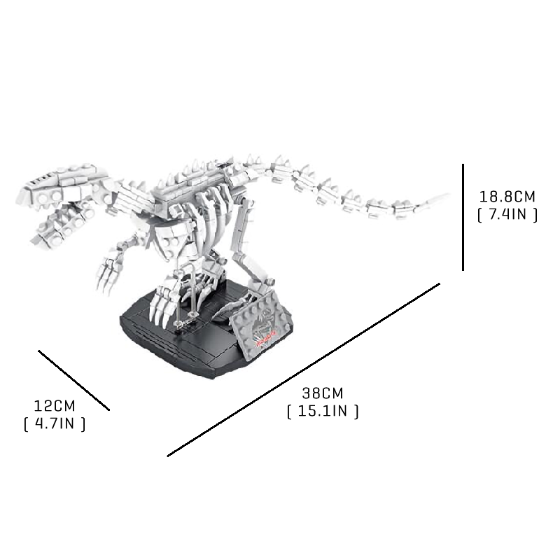 Blue Velociraptor - Block Center