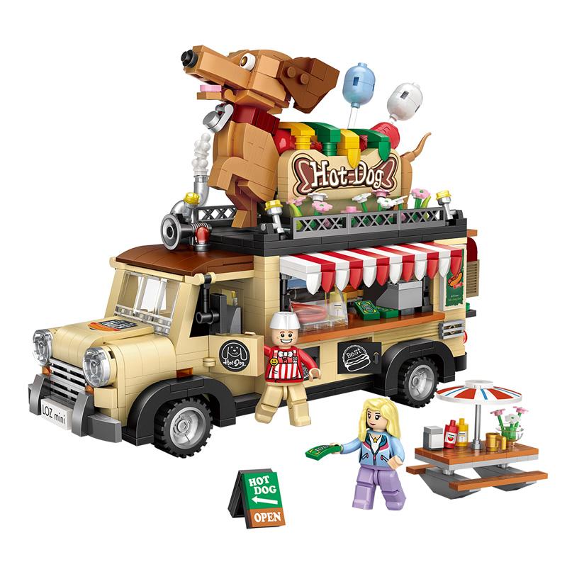 Dachshund Hot Dog Truck - Block Center